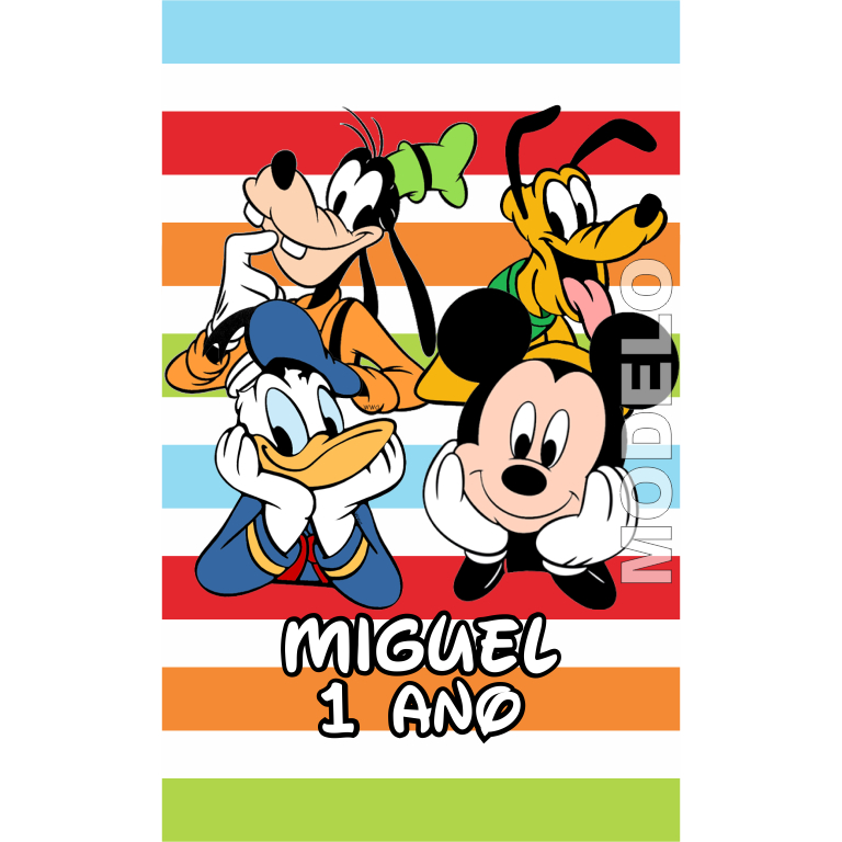 15 Adesivos Tubete Turma do Mickey - Etiqueta - Rótulo Personalizado