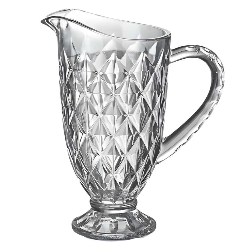 Jarra De Água Suco Vinho Vidro Diamond 1.2l Drinks Diamante