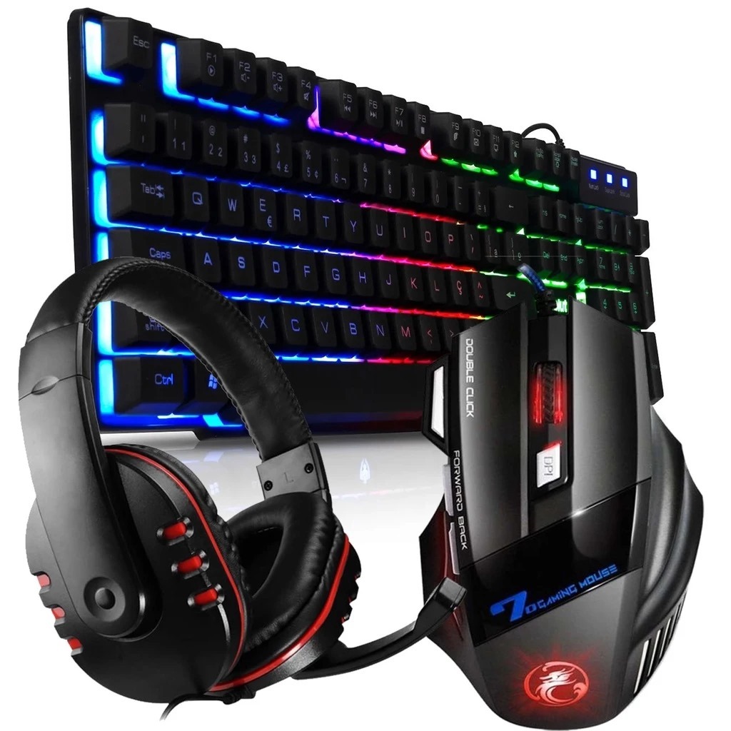 Kit Teclado Semi Mecânico Gamer+Headset+Mouse em Oferta na Shopee
