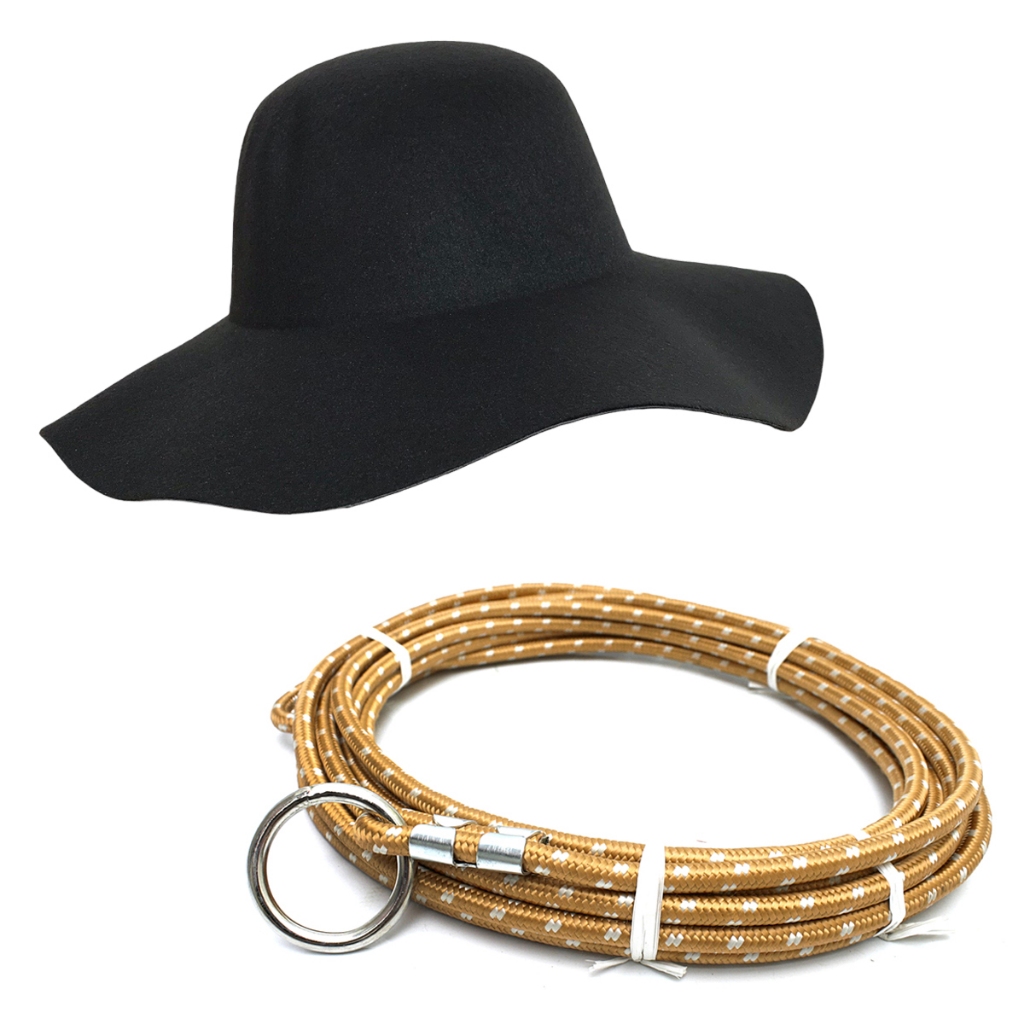 Conjunto Chapéu Casca De Ovo Sombreiro Com Laço Laçador Oferta