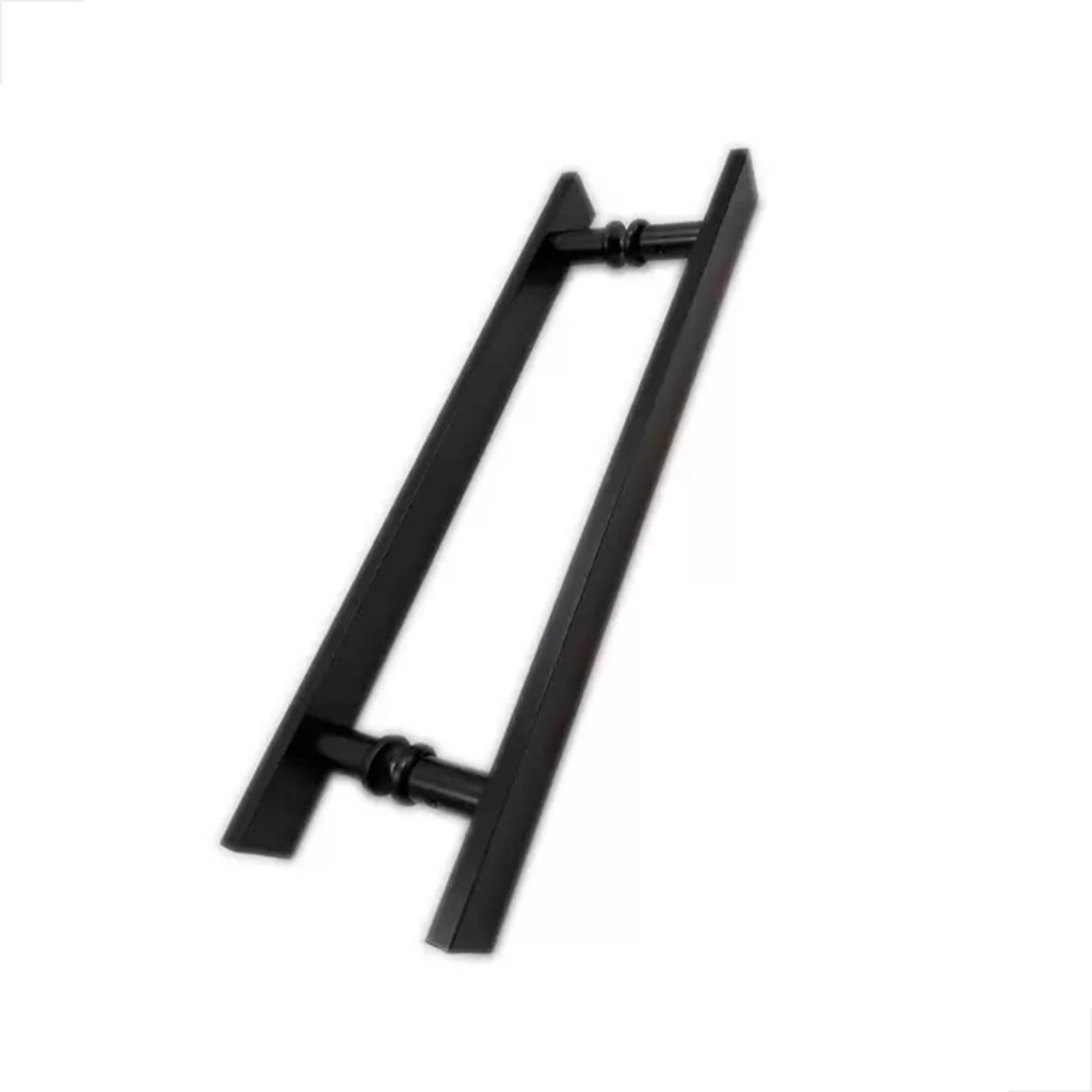 Puxador Alumínio H Barra Chata 800x600 Para Portas Preto