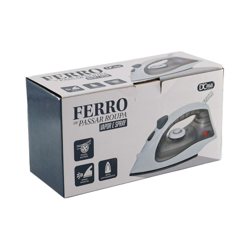 Ferro de Passar Roupa 220V Cinza DCasa