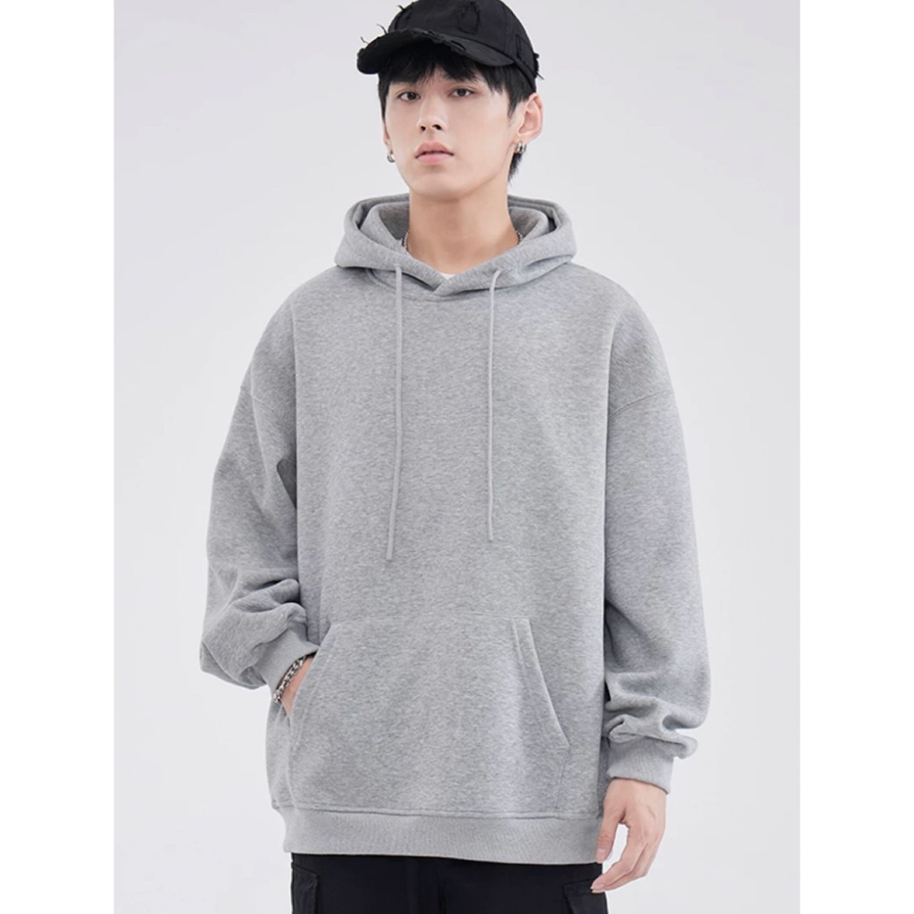 Blusa Moletom Liso Sem Estampa Com Capuz