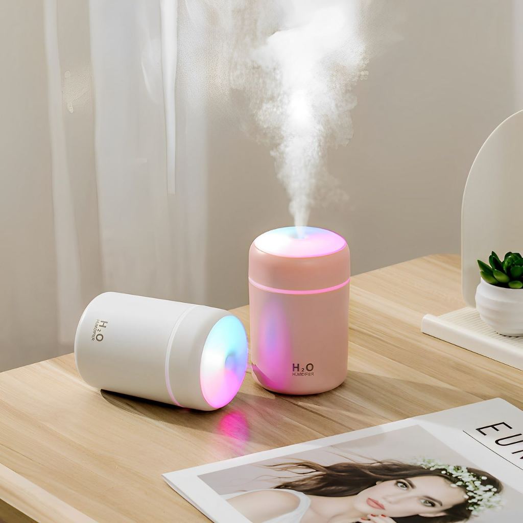 Umidificador de spray USB umidificação silenciosa aromaterapia purificador de mesa 300ML