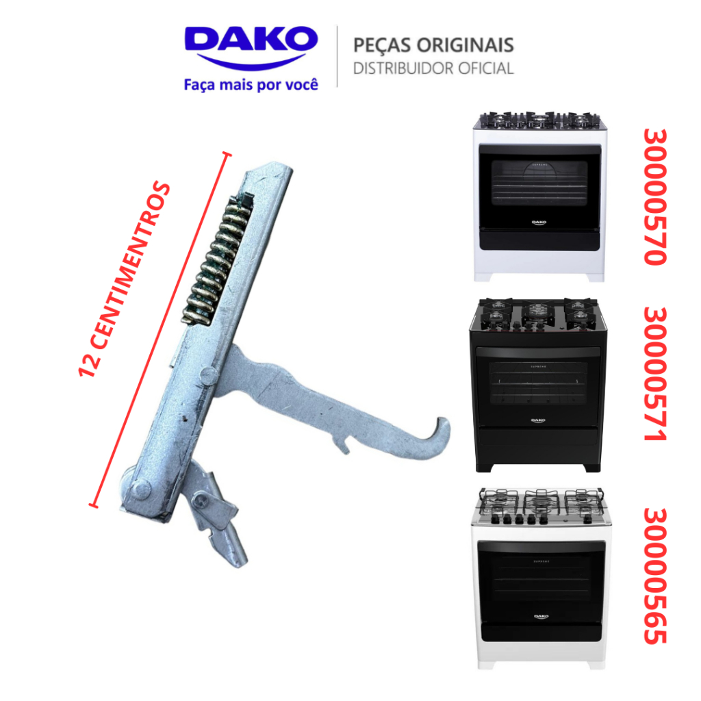 DOBRADIÇA MOLA PORTA FORNO +ARREBITES FOGÃO DAKO SUPREME GLASS 4 E 5BC 100%ORIGINAL ENVIO IMEDIATO!!