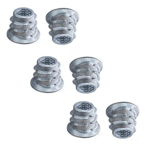 Bucha Americana M4 x 10 em Zamac- Para Madeira - 25; 50 ou 100 Peças em Oferta na Shopee