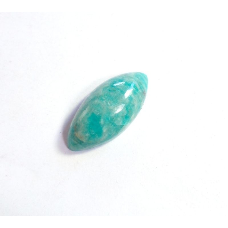 Arte Mineral Artesanal Lapidado, Pedra Semipreciosa Amazonita Navete Cabochão, Gema Amazonita Natural Lapidação  Navete