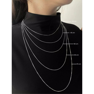 Colar banhada a Prata 925 - 40cm 45cm 50cm 60cm 70cm 80cm Pulseira - Corrente Veneziana Legítima em Oferta na Shopee