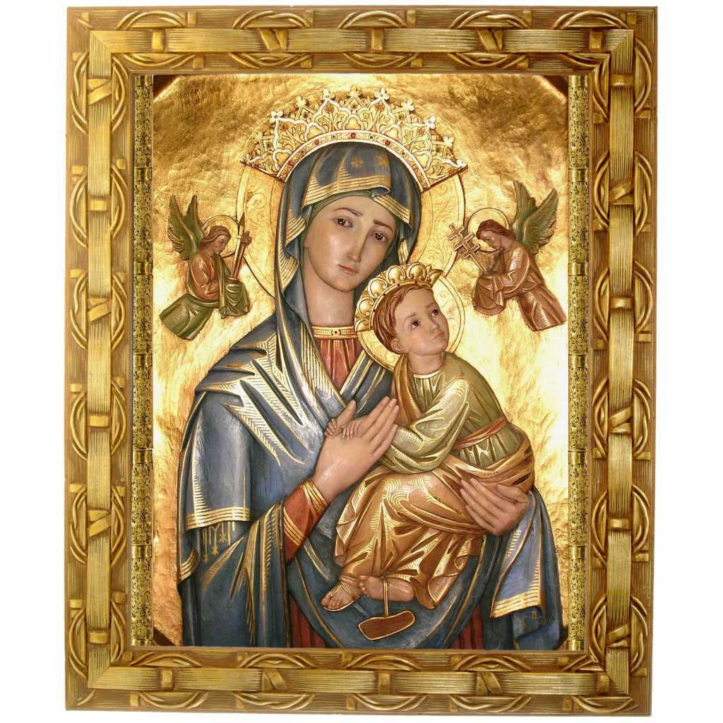Quadro decorativo e religioso  da Nossa Senhora do Perpétuo Socorro, modelo 02.  medindo 30x25 cm., Angelus