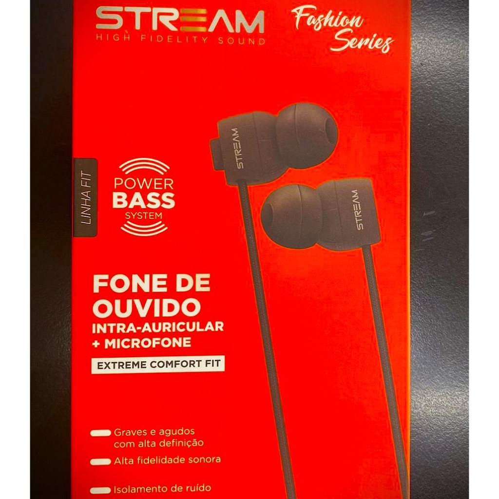 Fone De Ouvido Com Microfone Stream Vermelho STR10RD