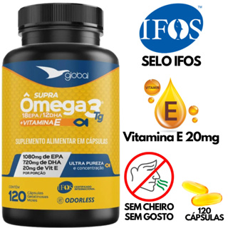 Ômega 3 EPA DHA 120 cápsulas Vitamina Suplemento Alimentar selo IFOS Original em Oferta na Shopee