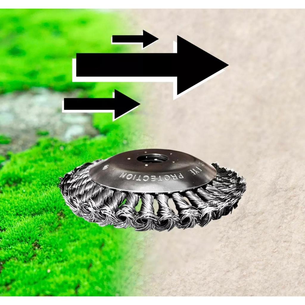 Acessório Para Roçadeira a Gasolina - Escova Em Aço Universal Limpa Tudo em Oferta na Shopee