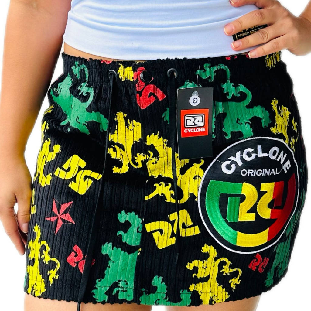 Saia de veludo da Cyclone Reggae