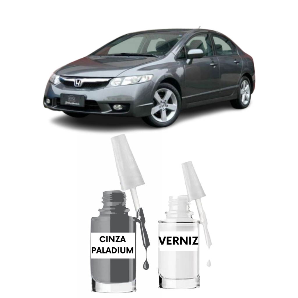 Tinta Tira Risco Automotivo Honda Civic Cinza Paladium - CÓD. NH737M em Oferta na Shopee