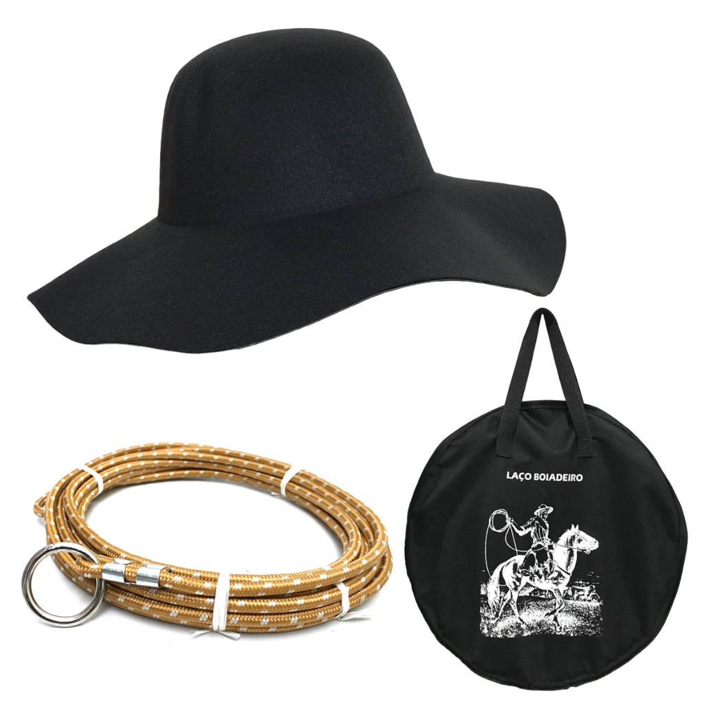 Kit Chapéu Cata Ovo Floppy Com Laço Resistente Reforçado E Bolsa Com Fecho