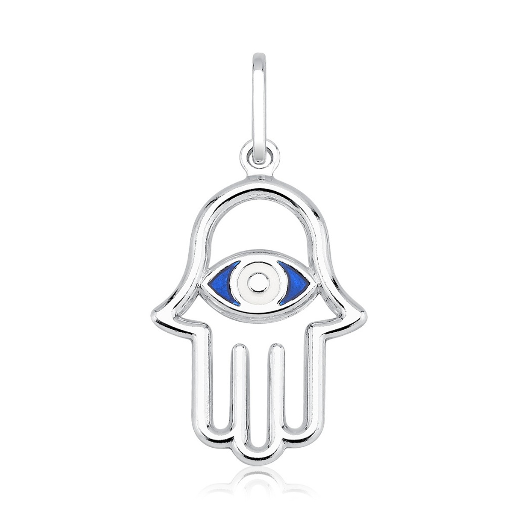 Pingente de Prata 925 Mão de Fátima Vazada em Oferta na Shopee