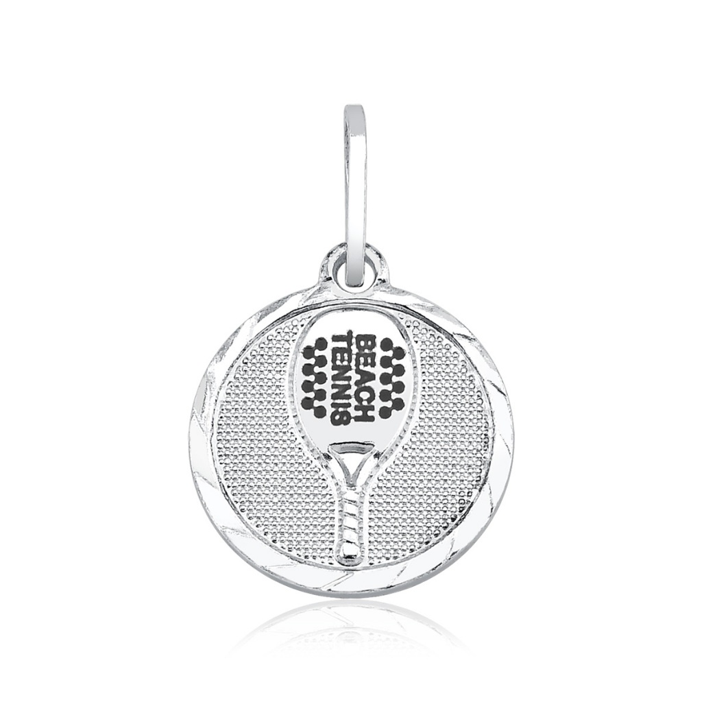 Pingente Prata 925 Raquete de Beach Tennis