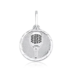 Pingente Prata 925 Raquete de Beach Tennis