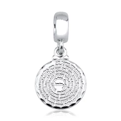 Berloque prata 925 oração pai nosso 12mm x 12mm