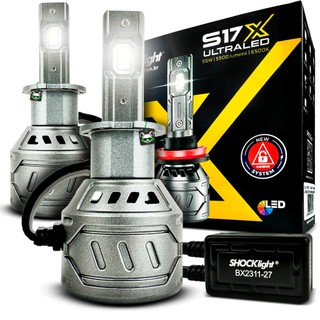 Lâmpada Ultraled Shocklight S17x 5500 Lúmens 6500k Encaixe H3 em Oferta na Shopee