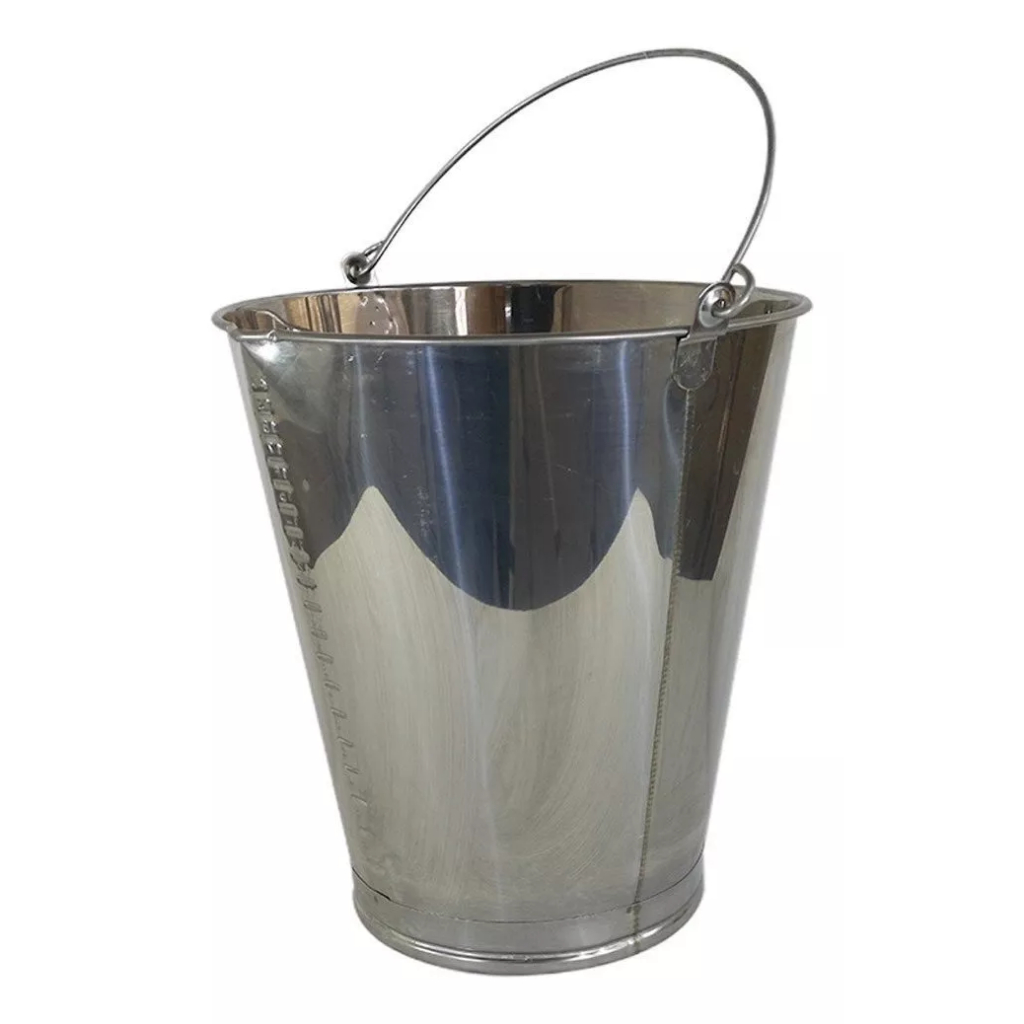 Balde Ordenha Tirar Leite 10 Litros Aço Inox Graduado Durável - Gudim em Oferta na Shopee