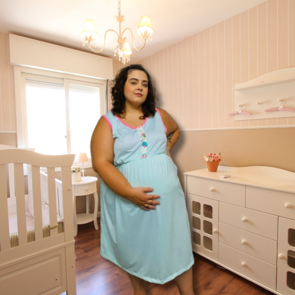 Camisola Gestante Plus Size Regata Senhora em Malha Botão em Oferta na Shopee