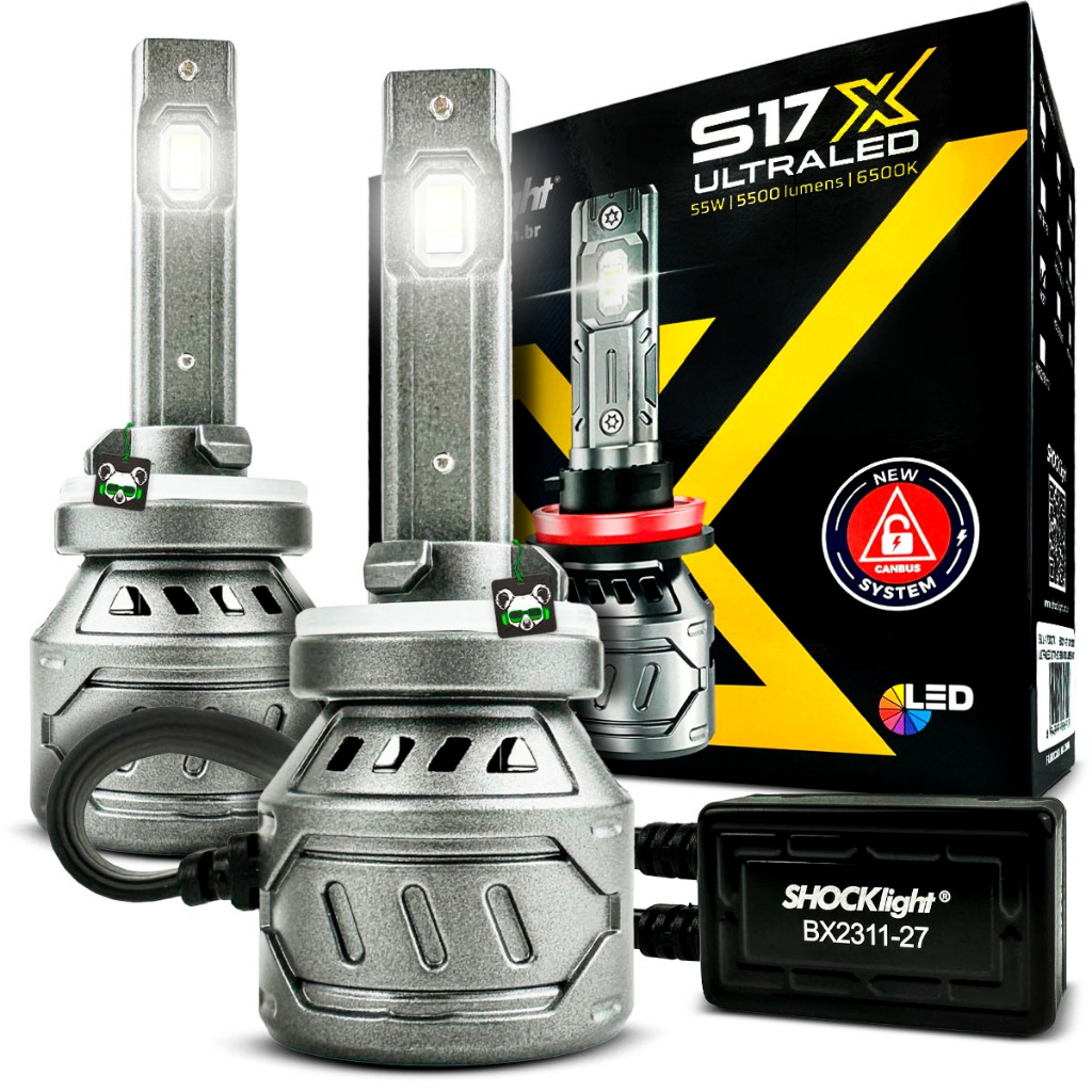 Lâmpada Ultraled Shocklight S17x 5500 Lúmens 6500k Encaixe H27 em Oferta na Shopee