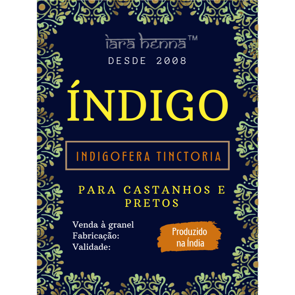 ÍNDIGO- ÚNICO 100% Puro No Brasil - Importado da Índia