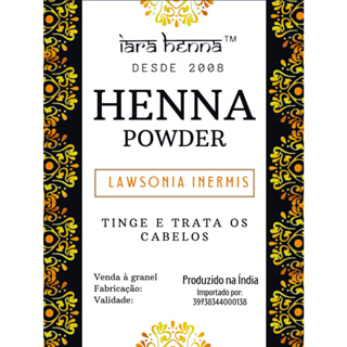 Henna Powder Da Índia - Única BAQ 100% Orgânica em Oferta na Shopee