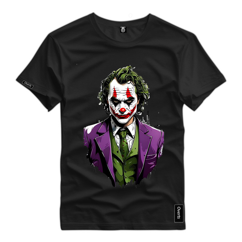 Camiseta Estampada Coringa Palhaço Arlequina Personagem Vilão Camisa Algodão Reforçada