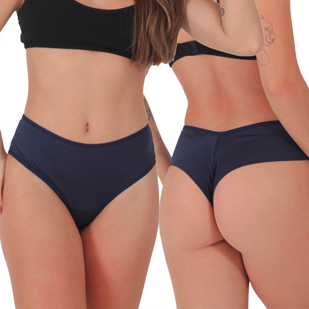 Calcinha Tanga Fio Duplo Microfibra Brasileira Lingerie em Oferta na Shopee