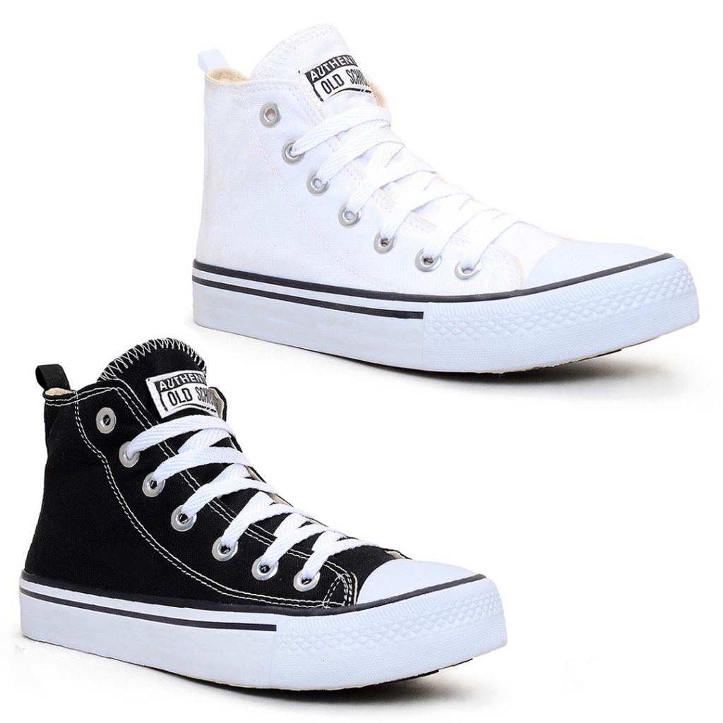 Kit 2 Pares Feminino Tenis All Kalum Bota Cano Alto