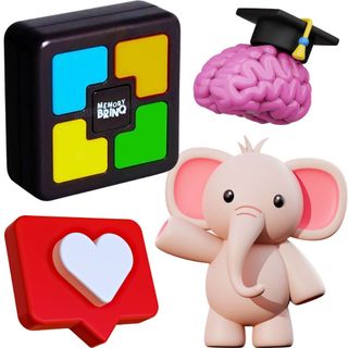 Jogo da Memória eletrônico com pilhas inclusas brinquedo recreativo presente cabe no bolso portátil