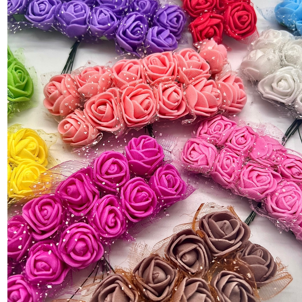 Kit com 144 Mini Rosinhas de EVA Para Decoração Artesanato
