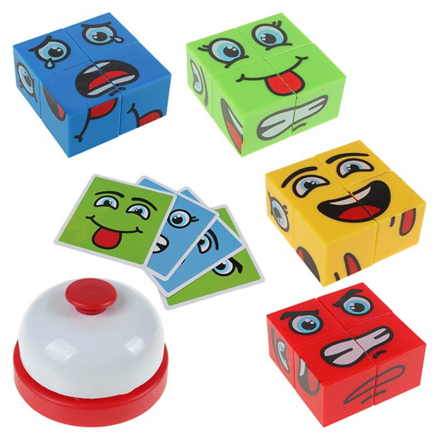 Jogo 4 a 8 Pessoas Educativo das Faces Emoções Monta Cara Com Temporizador Brinquedo Interativo em Oferta na Shopee