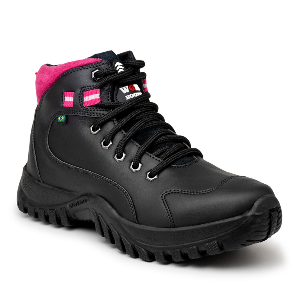 Tênis Bota Coturno Adventure Cano Médio Feminino Segurança Trabalho Macio e Confortável Envio Imediato