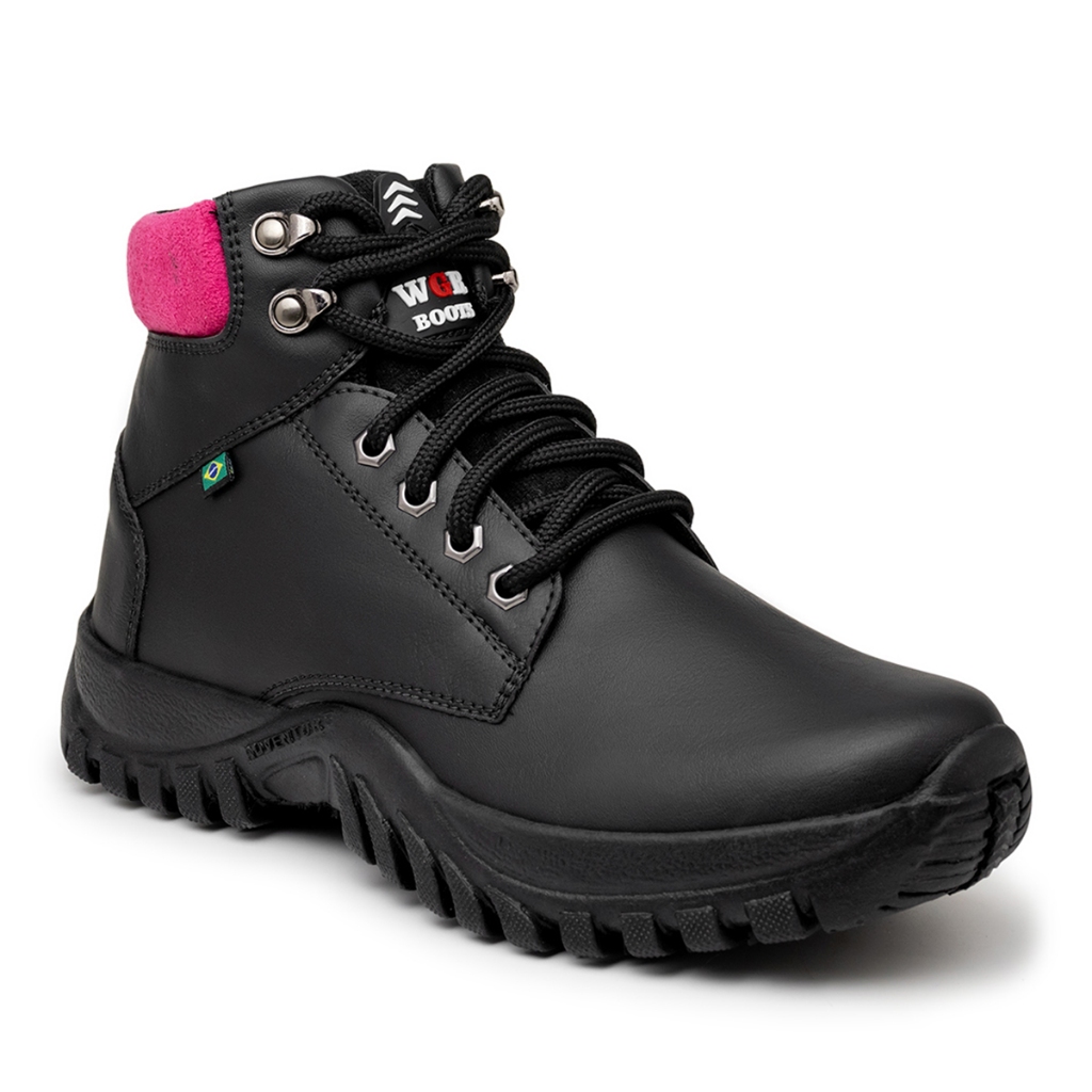 Tênis Bota Coturno  Cano Médio Feminino Segurança Trabalho Macio e Confortável Envio Imediato