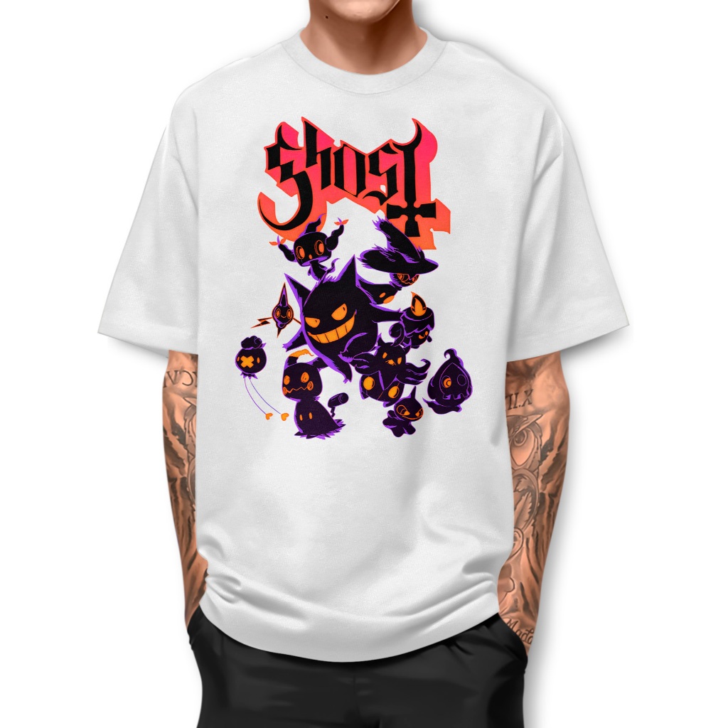 Camiseta GHOST POKE SHADOW Camiseta Unissex 100% Algodão e Conforto