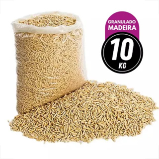 10kg de Granulado Areia Higiênico de Madeira Linha Premium - Envio a GRANEL - gatos, coelhos, hamster, roedores em Oferta na Shopee