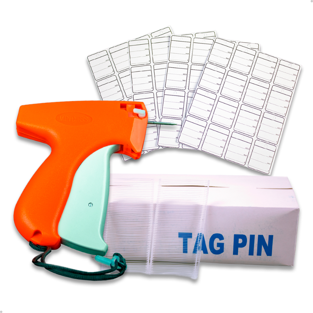 Novo Kit Máquina Tag Premium + 1000 Pinos + 1000 Etiquetas Tag Para Roupas