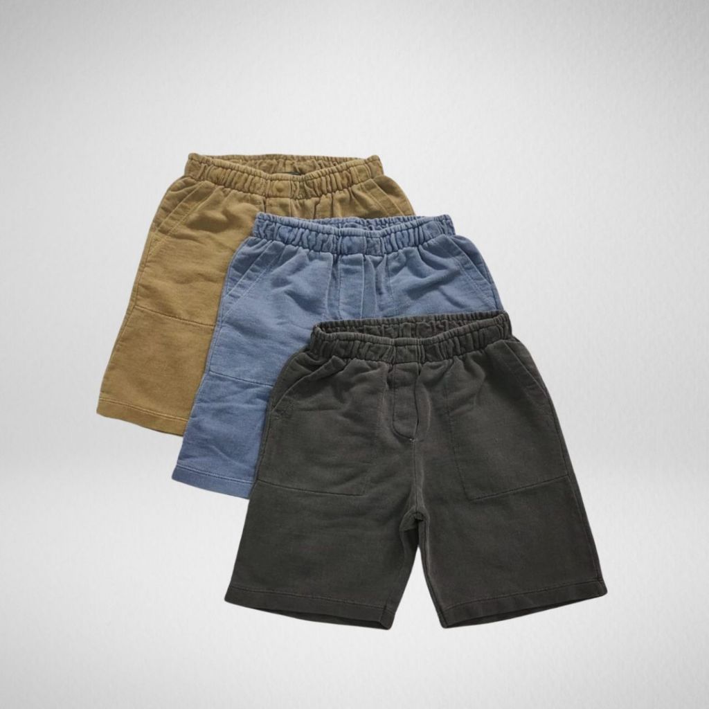 KIT COM 3 BERMUDAS INFANTIL MOLETOM ESTONADA 3 AO 14 MOLETINHO