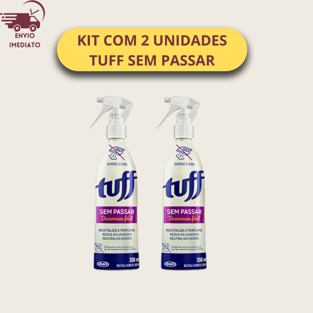 Kit com 2 Unidades Desamassa Fácil Sem Passar Tuff Start 350ml