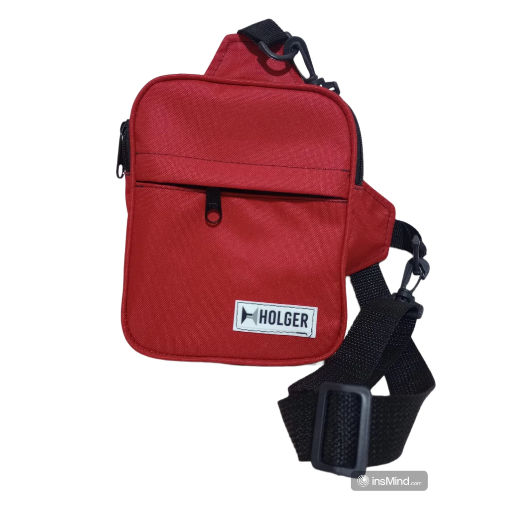 Shoulder Bag Transversal Reforçada, Streetwear Holger Vermelha