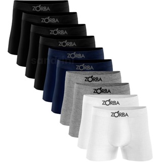 Kit 10 Cueca Boxer Zorba 781 Original Em Algodão Sem Costura  Promoção em Oferta na Shopee