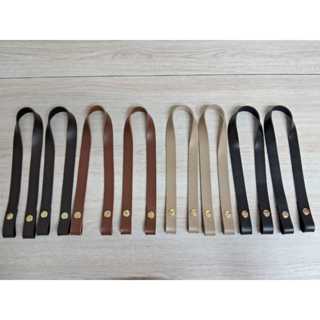 Par de Alças de ombro com botão de pressão em couro montana (ecológico) em Oferta na Shopee