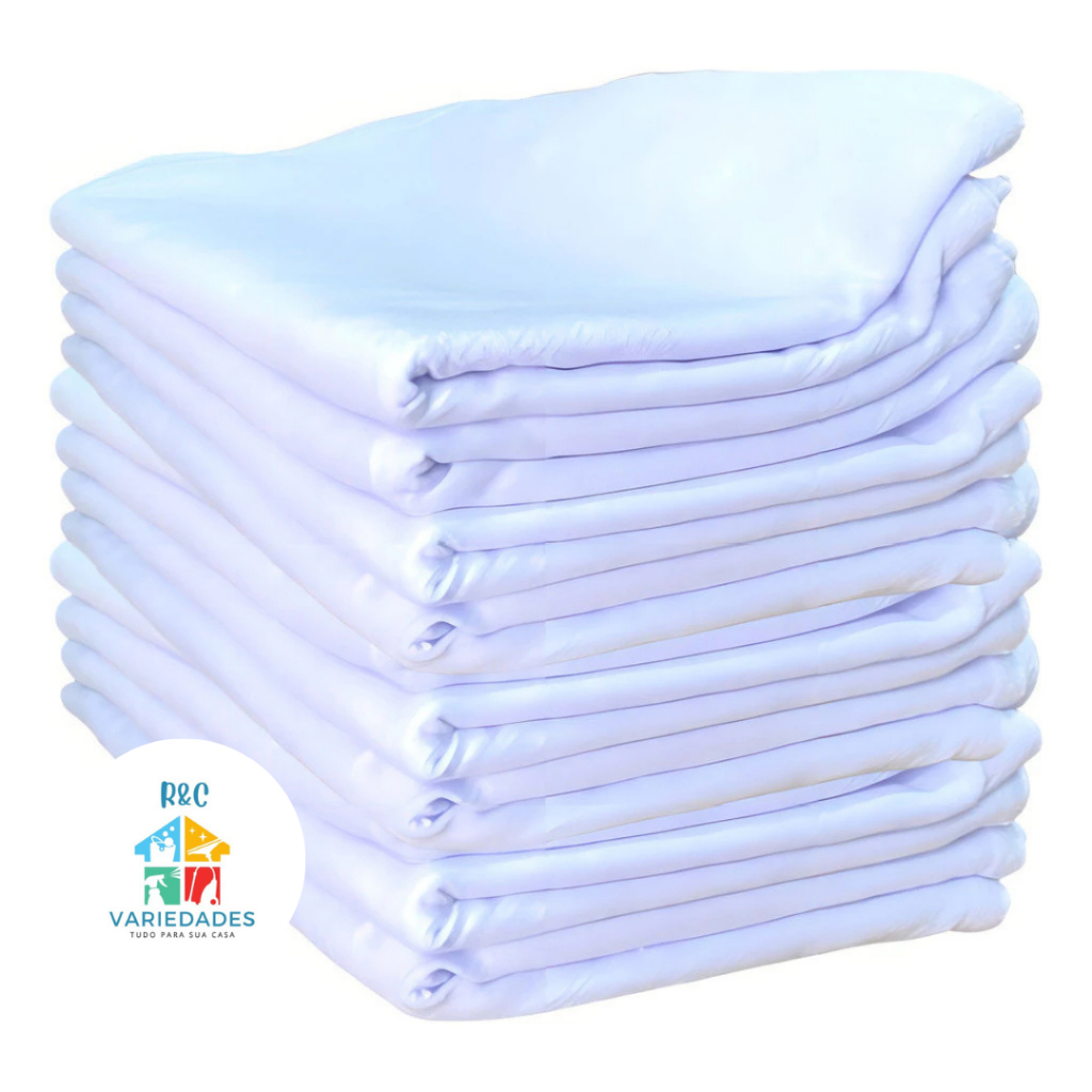 Pano De Prato Branco Grosso Pé de Galinha  O Legitimo Kit Com 10 Peças Oferta