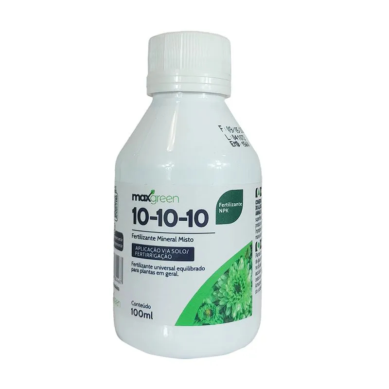 Adubo Maxgreen NPK 10-10-10 - Concentrado 100ml em Oferta na Shopee