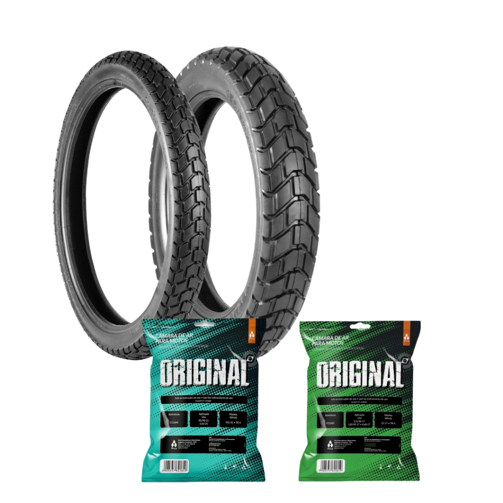 Par Pneu 120/90-17 + 90/90-21 Technic T&C TT (C/C)