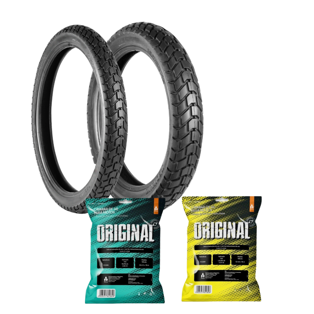 Par Pneu 120/80-18 + 90/90-21 Technic T&C TT (C/C)