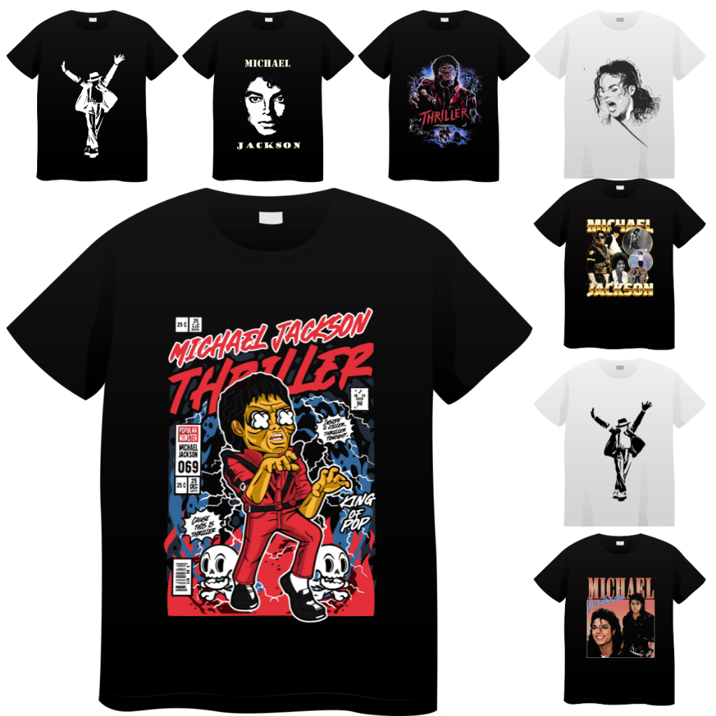 Camiseta Michael Jackson - 100% Algodão em Oferta na Shopee